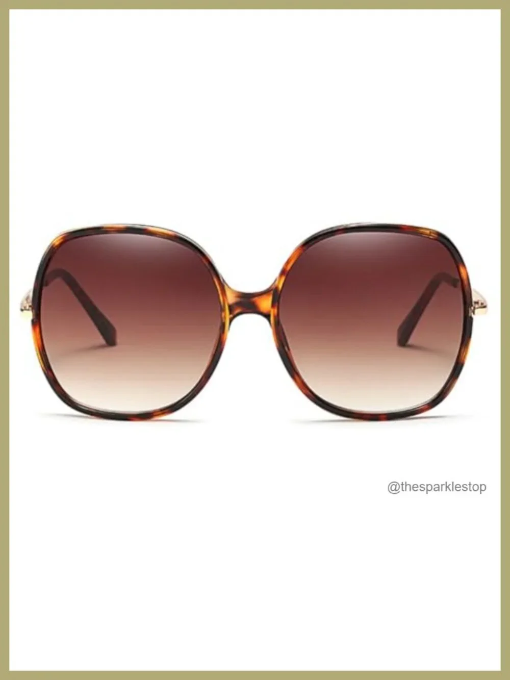 Oversized Square Sunglasses Women 70s Vintage Plastic Frame UV400